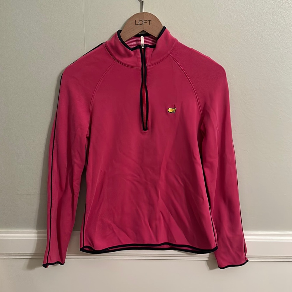 Masters Bobby Jones small 3/4 zip pink cotton top